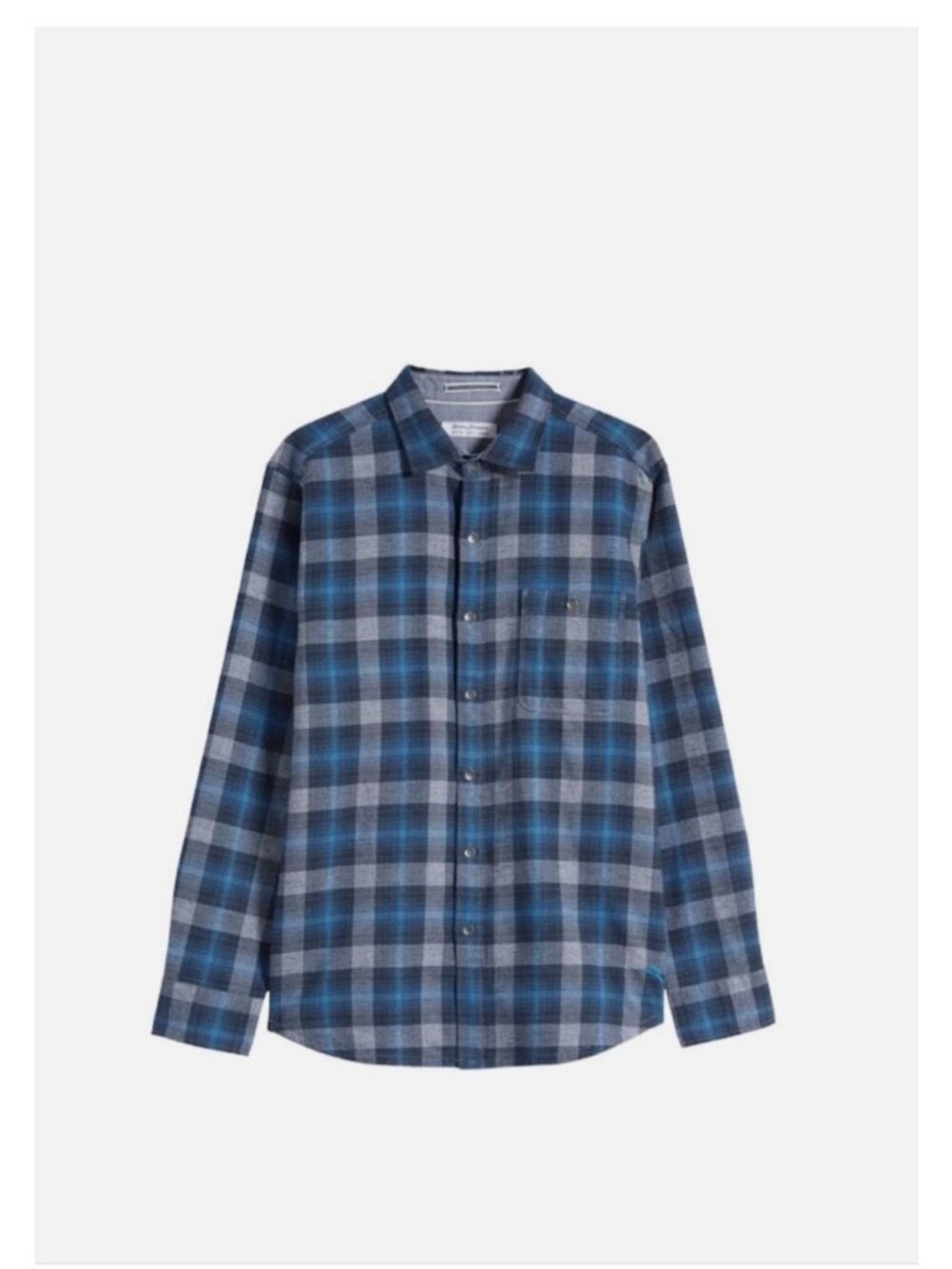New Tommy Bahama Mens Canyon Beach Plaid Blue gray Flannel Shirt Size S